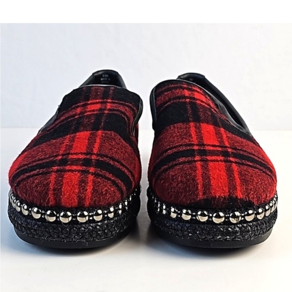 Chelsea & Violet Red Buffalo Plaid Conie Style Slip On Loafers - Picture 2 of 8